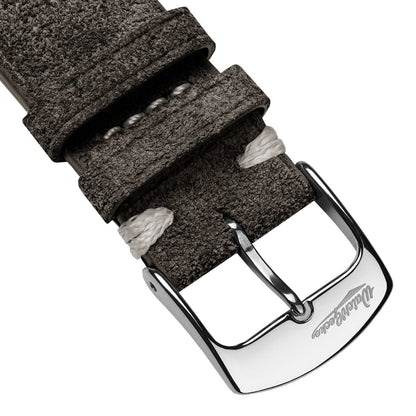 Overton Conceria Opera Suede V-Stitch Watch Strap - Taupe