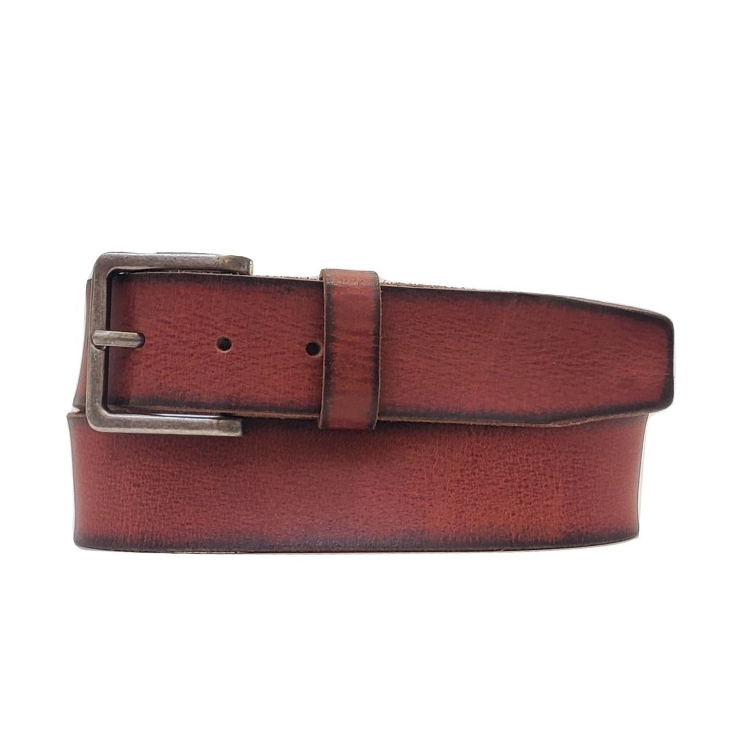 The Canyon Belt - Tan Women's Leather Belt with Charred Edges