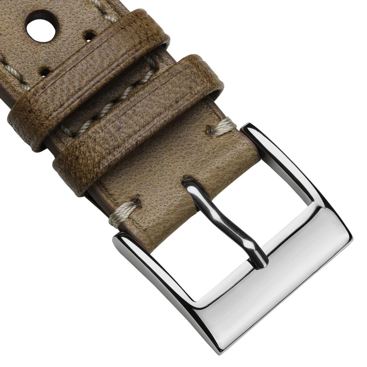 Bracelet pour Montre en Cuir Artisanale Boutsen Cavallo Racing - Beige Élégant et Confortable