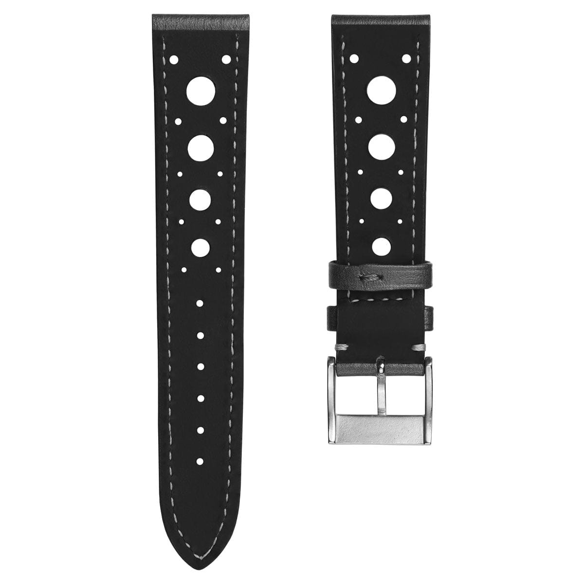 Boutsen Racing Handmade Patina Leather Watch Strap - Platinum