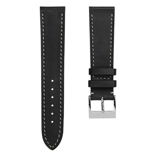 Rochefort Flat Patina Calf Leather Uhrenarmband - Anthrazit