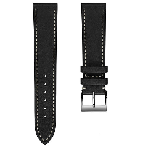 La Strap de Montre en Cuir de Cheval Flatte Handcrafted Leuven Cavallo - Noir