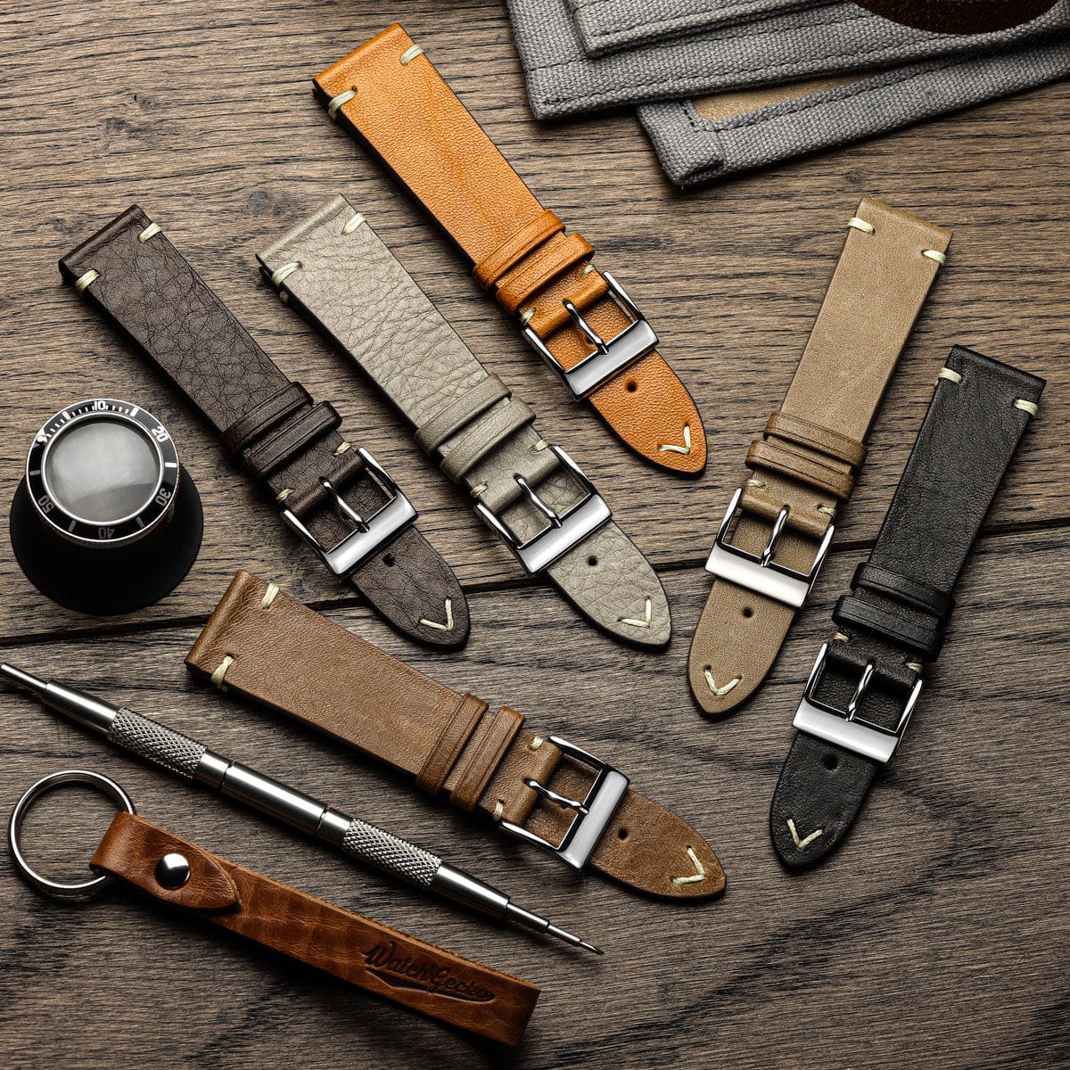 Vintage Cavallo Horse Leather Watch Strap - Black