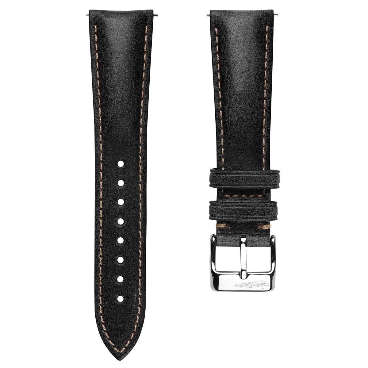 Original Vintage Highley Genuine Leather Watch Strap - Black