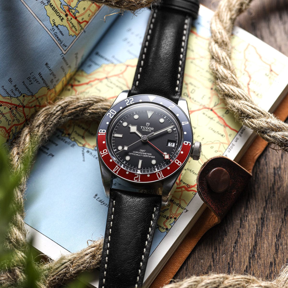 Original Vintage Highley Genuine Leather Watch Strap - Black