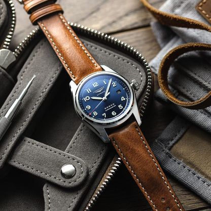 Original Vintage Highley Genuine Leather Watch Strap - Light Brown