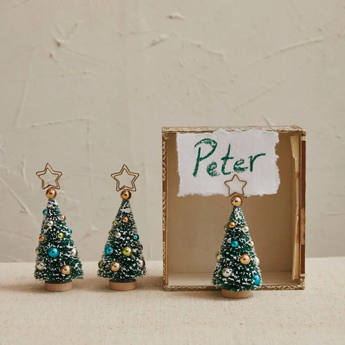 Sisal Bottle Brush Tree Name Holders